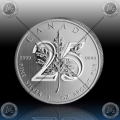 1oz KANADA $5 "25 let Maple Leaf" 2013